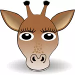 Ilustração em vetor de cabeça girafa bonitinho