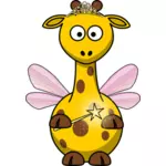 Vector clip art of fairy giraffe