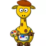 Målare giraff vektor illustration