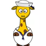 Vektorové kreslení námořník žirafa