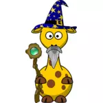 Grafica vectoriala de magician girafa