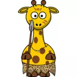 Ilustração em vetor de girafa tigre selvagem