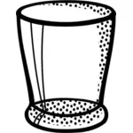 Vectorillustratie van helder glas water glas