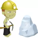 Cartoon mijnwerker