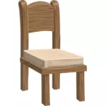लकड़ी की कुर्सी वेक्टर छवि