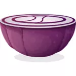 Purple onion half