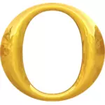 Litera O în aur