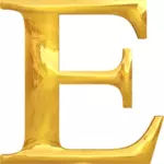 Letra dourada E