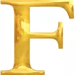 Golden letter F