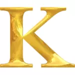 Goud typografie K