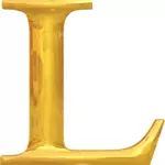 Goldene Buchstaben L