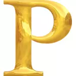 Goldene Buchstaben P