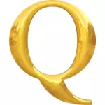 Gold typography Q