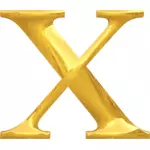 Golden letter X