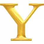 Goud typografie Y