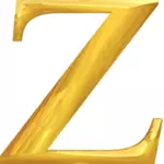 Golden letter Z