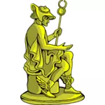 Золотая статуя воин
