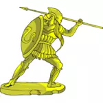 Golden kriger statuen