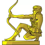 Gouden bowman standbeeld