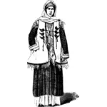 Obraz z XIX wieku grecki folklor odzież