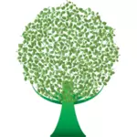 شجرة تجريدية خضراء