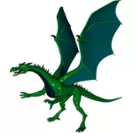 Flygande green dragon
