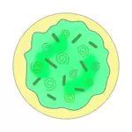 Zelená spirála cukr cookie ilustrace