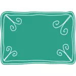 Vector clip art of green voucher template