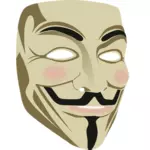 Máscara de Guy Fawkes en 3D vector de la imagen