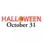Halloween 31 oktober teken vector afbeelding