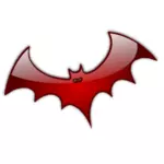 Červená Halloween bat Vektor Klipart