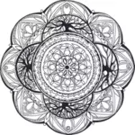 Symbole de Mandala dessiné à la main