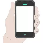 Ruky hospodářství mobilní telefon