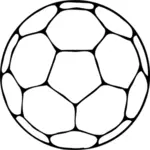 Černá a bílá házenkářský míč vektorové ilustrace