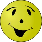 Smiley de vector clip art de sourire jaune