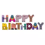 Happy Birthday tekst vektor image