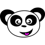 幸せのパンダ顔のベクトル描画