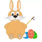 漫画兔子矢量绘图