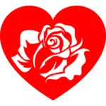 Srdce s bílou růží