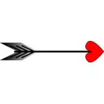 Immagine di vettore di cuore freccia