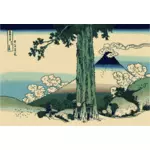 Paso de Mishima en la ilustración de vector de provincia de Kai