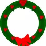 Christmas wreath vector drawing
