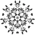 Abstrakt floral silhuett