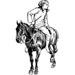लड़की पर एक घोड़े