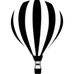 Hete lucht ballon silhouet