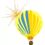 Hot air balloon with sun