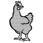 Coloring book-bildet av en høne