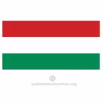 Vector drapeau de la Hongrie