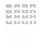 Afbeelding van set van 16 I Ching zeshoeken