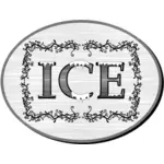 Victorian style ice sign vector image